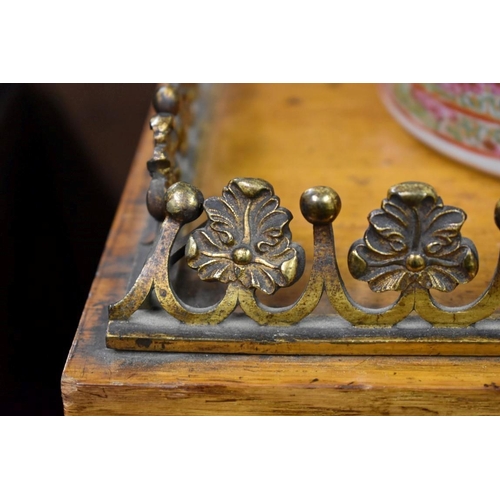 1208 - A pair of Victorian oak open bookcases, with cast brass galleries, variations to width, 161.5cm and ... 