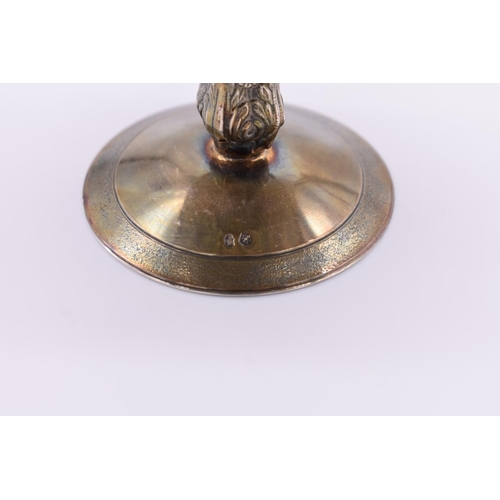 5 - A Continental white metal tazza, 10cm high.