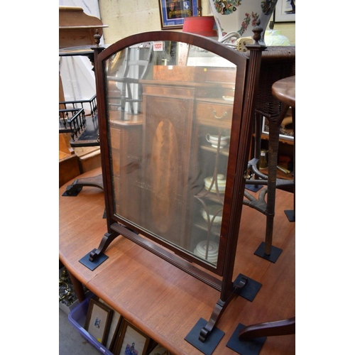 1237 - A large mahogany toilet mirror, 79cm high. 