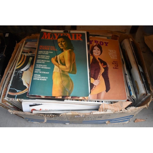 1242 - A collection of vintage gentlemen's magazines, to include Playboy and Mayfair.