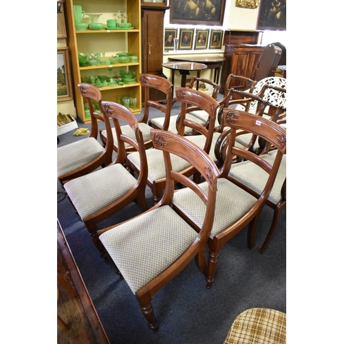 1869 - A set of six William IV mahogany dining chairs. 