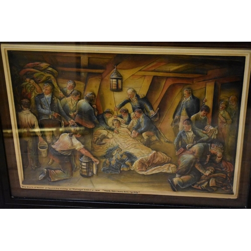 1893 - An 'Ivorex' panel of The Death of Nelson, 31 x 44cm; together with another similar of Mr Pickwick, e... 