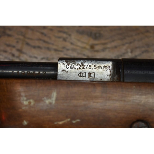 1901 - A Weihrauch HW 77 .22 underlever spring-piston air rifle, with Nikko Stirling Mountmaster 4x40 scope... 