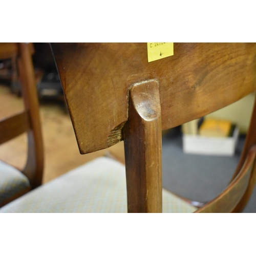 1869 - A set of six William IV mahogany dining chairs. 