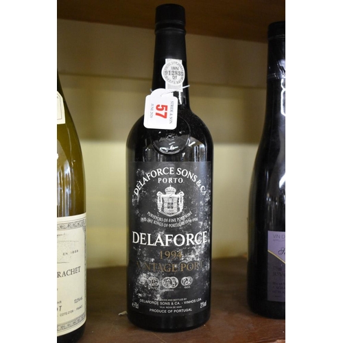 57 - A 75cl bottle of Delaforce 1994 vintage port.