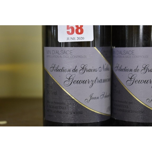 58 - Three half bottles of Gewurztraminer Selection Grains Nobles, 1989, Jean Schaetzel. (3)... 