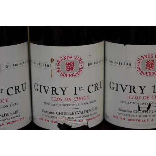 75 - Six 75cl bottles of Givry Cru Clos Choue, 1999, Chofflet Valdenaire. (6)