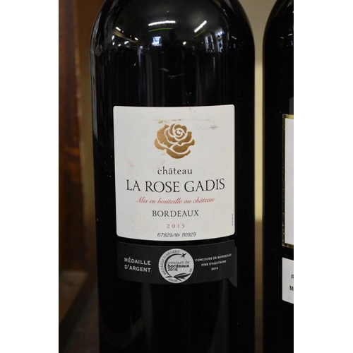 80 - Three 150cl magnum bottles of claret, comprising: two Chateau Le Rose Gadis 2015; and one Chateau La... 