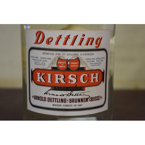 82 - A large old bottle of Dettling Kirsch, probably 1960s bottling.