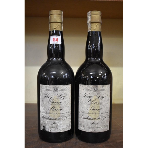 84 - Two 150cl magnum bottles of Sandeman very dry Oloroso sherry, 4th Criadera. (2)