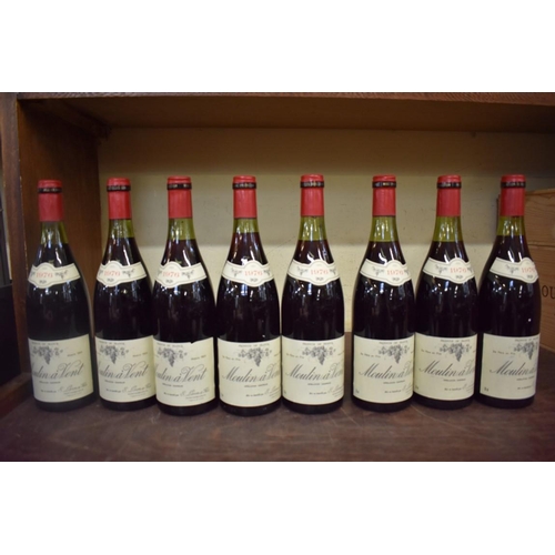 89 - Eight 70cl bottles of Moulin-a-Vent, 1976, Ets Loron. (8)