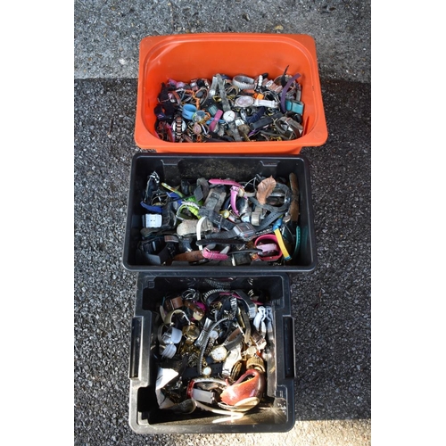 1068 - Three boxes of mixed watches.This lot can only be collected on Saturday 1st August (10-2pm)... 