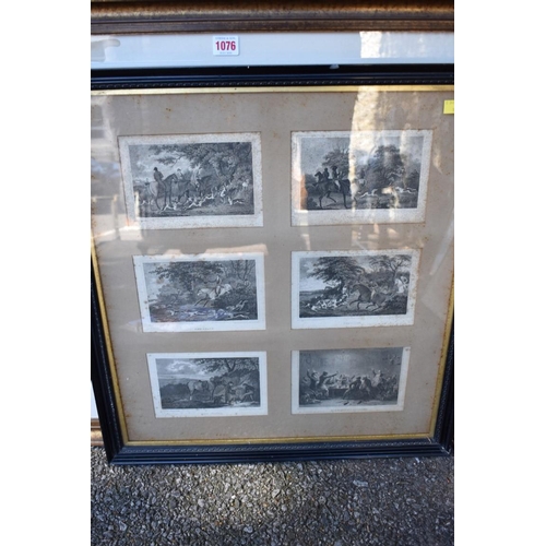 1076 - A print of 'Goodwood Gold Cup 1837'; together with a quantity of other racing prints.This lot can on... 