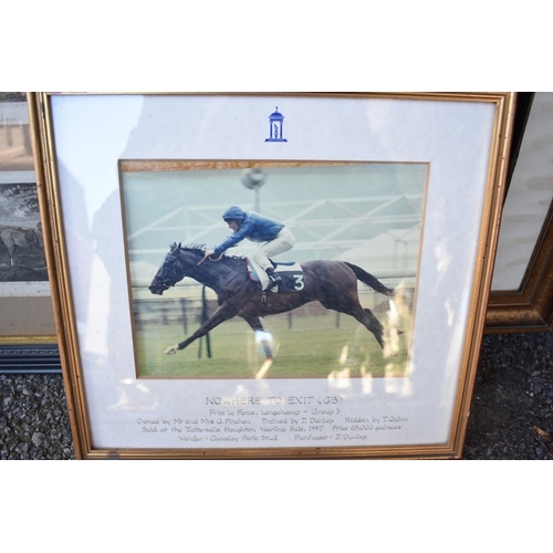 1076 - A print of 'Goodwood Gold Cup 1837'; together with a quantity of other racing prints.This lot can on... 