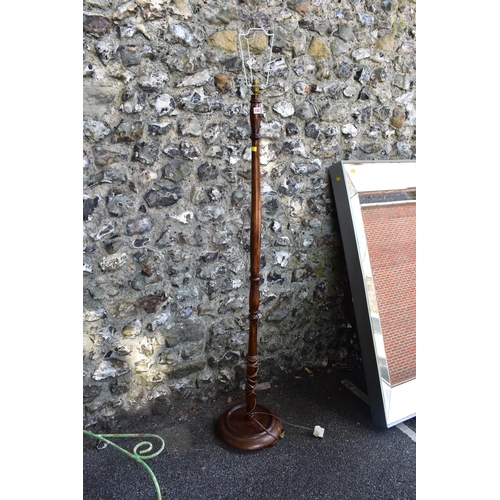 1087 - An antique oak standard lamp.This lot can only be collected on Saturday 1st August (10-2pm)... 