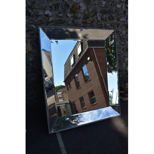 1088 - A large modern bevelled wall mirror.This lot can only be collected on Saturday 1st August (10-2pm)... 