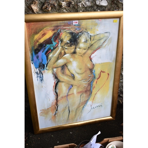 1106 - A print of nude figures.This lot can only be collected on Saturday 1st August (10-2pm)... 