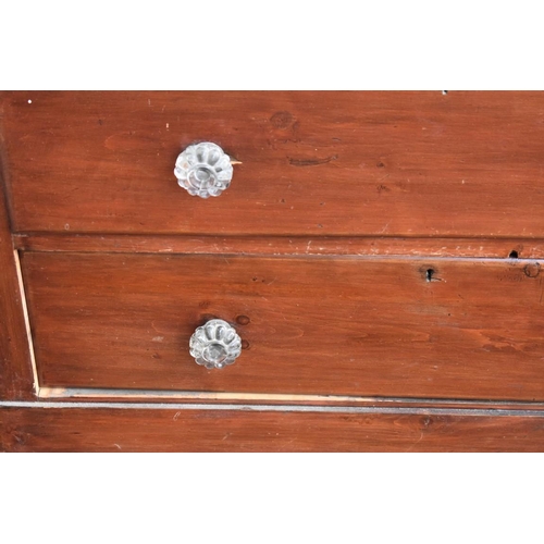 1066 - A Victorian painted pine chest of four drawers, 101cm wide. This lot can only be collected on Saturd... 