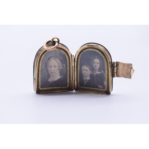 224 - Two pendant lockets, hallmarked 375, 7.8g total weight; together with an unmarked Victorian example.... 