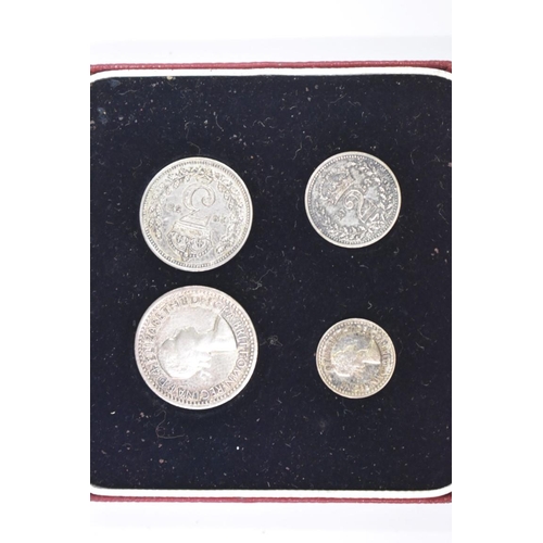 287 - Coins: an Elizabeth II 1953 Maundy money set, in fitted red case.