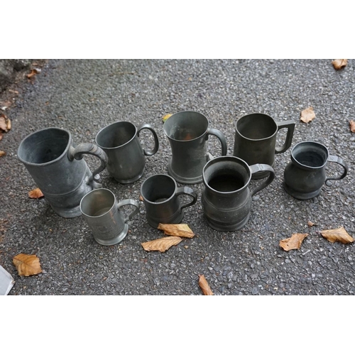 1066 - A quantity of pewter tankards. This lot can only be collected on Saturday 19th December (9-2pm).... 