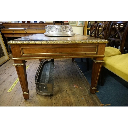 1901 - (THH) A good Regency rosewood, ormolu and brass inlaid library table, attributable to Louis Le Gaign... 