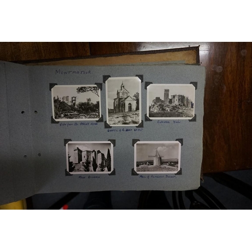 1933 - Postcards: an album of old French black and white photographic corner mounted souvenir cards, t... 