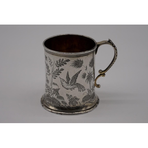 18 - A Victorian silver Christening tankard, by Goldsmiths Alliance Ltd (Samuel Smily), London 1878, 8.5c... 