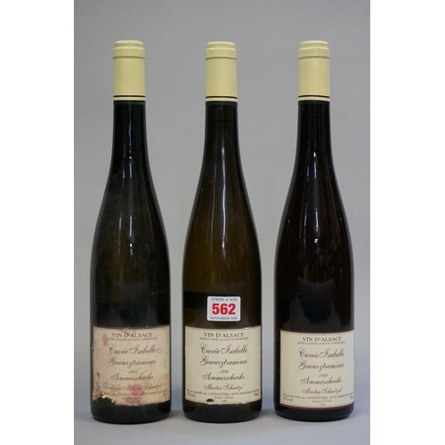 562 - Three 75cl bottles of Gewurztraminer Cuvee Isabelle, Jean  Schaetzel, 1988, 1989, 1990. (3... 