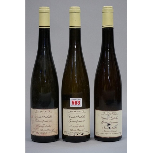 563 - Three 75cl bottles of Gewurztraminer Cuvee Isabelle, Jean Schaetzel, 1988, 1989, 1990. (3)... 