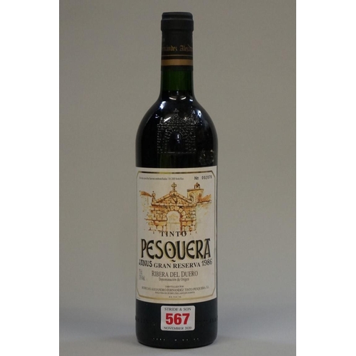 567 - A 75cl bottle of Pesquera Reserva Janus, 1986, Alvaro Palacios.