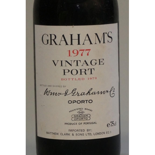 572 - A 75cl bottle of Graham's Vintage Port, 1977.