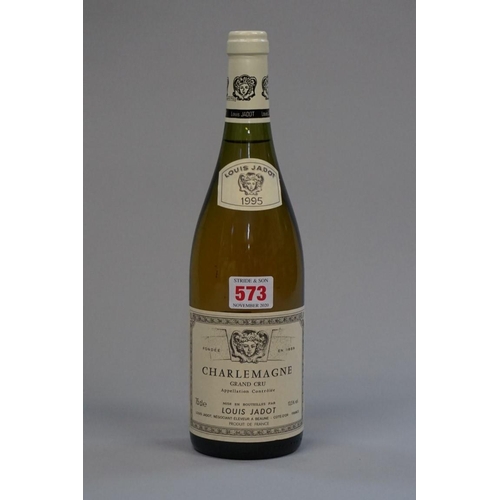 573 - A 75cl bottle of Charlemagne, 1995, Louis Jadot.