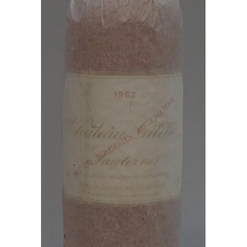 574 - A 75cl bottle of Chateau Gilette, 1962, Sauternes.