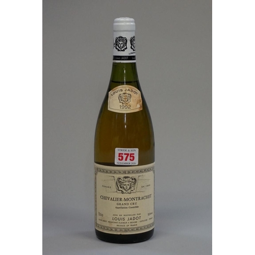 575 - A 75cl bottle of Chevalier Montrachet, 1992, Louis Jadot.Country of Origin: FranceCommodity Code: 22... 