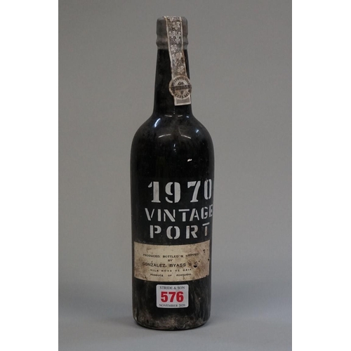 576 - A 75cl bottle of Gonzalez Byass Vintage Port, 1970.