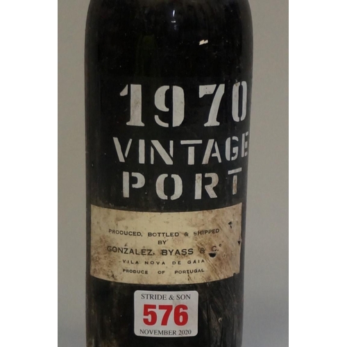 576 - A 75cl bottle of Gonzalez Byass Vintage Port, 1970.