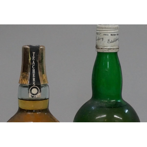 579 - A 75cl bottle of Teacher's blended whisky; together with a 1 litre bottle of Cutty Sark blended... 