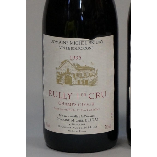 584 - Three 75cl bottles of Rully Champs Cloux, 1995, Michel Briday. (3)