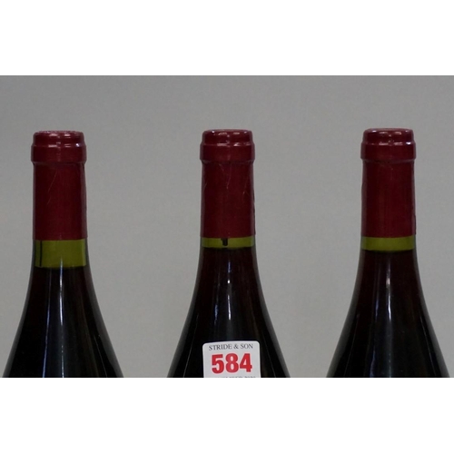 584 - Three 75cl bottles of Rully Champs Cloux, 1995, Michel Briday. (3)