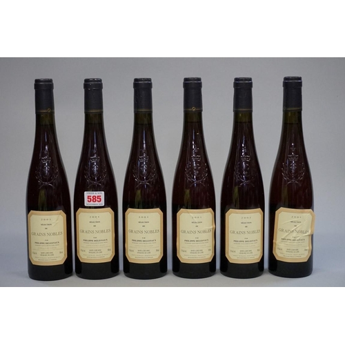 585 - Six 50cl bottles of Cote de Layon Selection Grains Nobles, 2001, P Delesvaux. (6)PLEASE NOTE: A... 