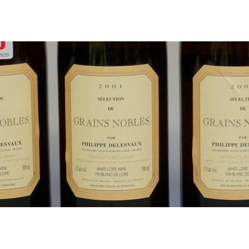 585 - Six 50cl bottles of Cote de Layon Selection Grains Nobles, 2001, P Delesvaux. (6)PLEASE NOTE: A... 