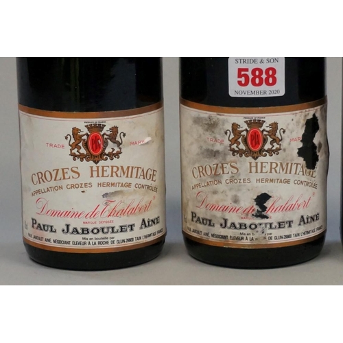 588 - Three 75cl bottles of Crozes Hermitage Domaine Thalabert, 1983, Paul Jaboulet Aine. (3)... 