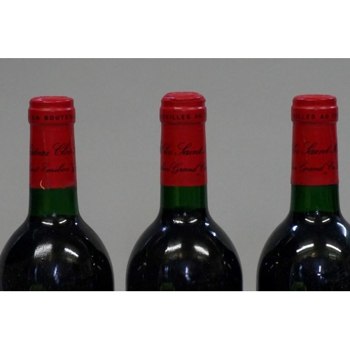 593 - Three 75cl bottles of Chateau Clos St Martin, 1988 Grand Cru St Emilion. (3)