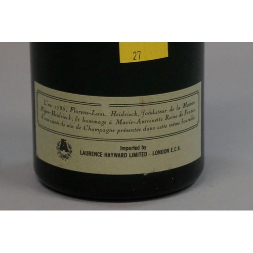 595 - A 75cl bottle of Piper Heidsieck Cuvee Florens Louis Champagne, 1973.