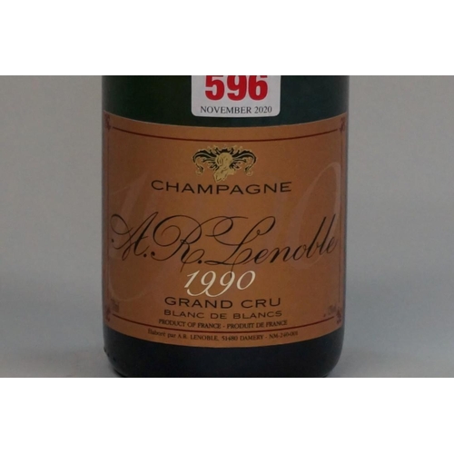 596 - A 75cl bottle of Lenoble Grand Cru Blanc de Blancs Champagne, 1990.