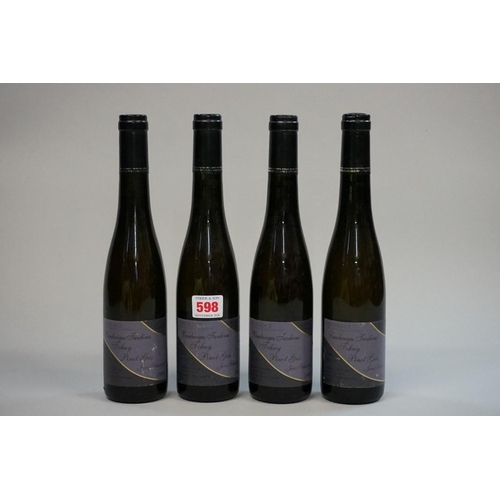 598 - Four 37.5cl bottles of Tokay Pinot Gris Vendanges Tardives, 1989, Jean Schaetzel. (4)... 