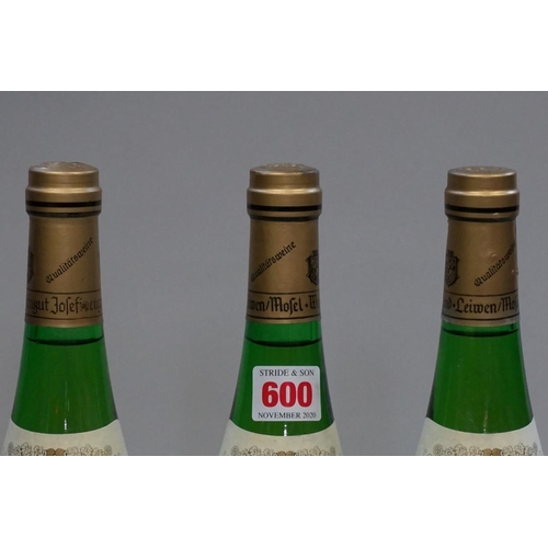 600 - Three 70cl bottles of Leiwener Laurentiuslay Auslese, 1970, Josefinengrund. (3)... 