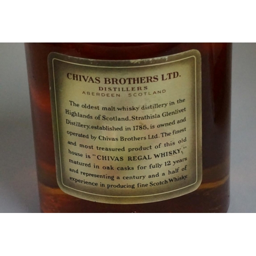 696 - Two 26 2/3 fl.oz. bottles of Chivas Regal 12 year old blended whisky, probably 1960s bottlings,... 