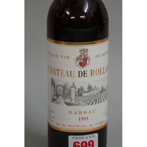 699 - A 37.5cl bottle of Chateau De Rolland, 1991, Barsac.  